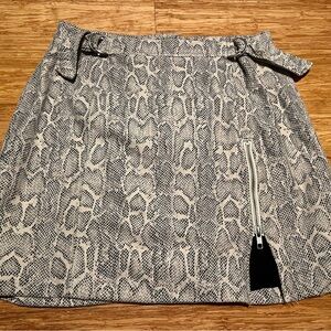 Free People Snakeskin Print Skirt with Black Lining